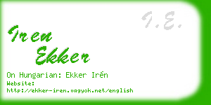 iren ekker business card
